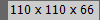 110 x 110 x 66