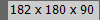 182 x 180 x 90