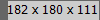 182 x 180 x 111